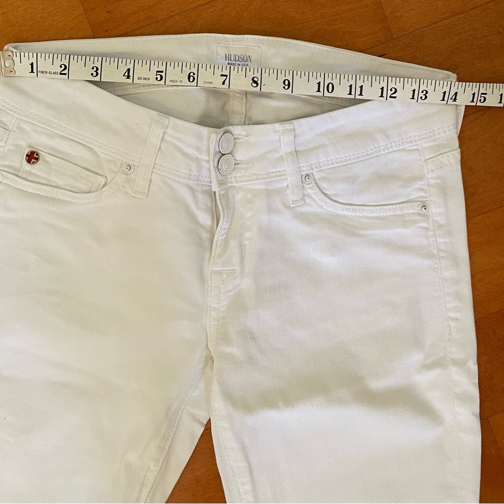 Hudson Ginny Crop Straight White Jeans - Picture 7 of 13